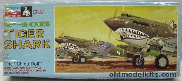 Monogram 1/48 P-40B Tiger Shark 'China Doll'  Chinese/USAF/RAF 'Blue Box' Issue, PA96  6803 plastic model kit